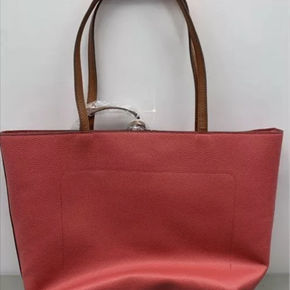 Anne Klein Faux Leather Large Satchel Tote Bag NWOT MSRP $98 - Picture 2 of 6
